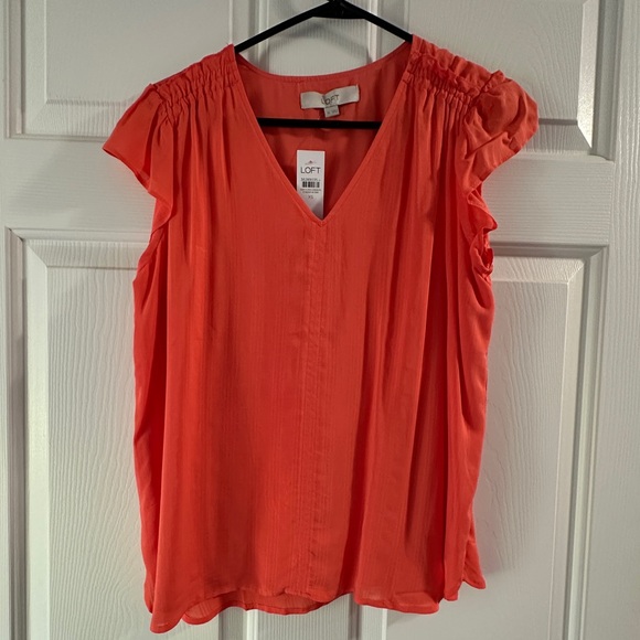 NWT: LOFT Flutter Sleeve Top - Picture 5 of 9